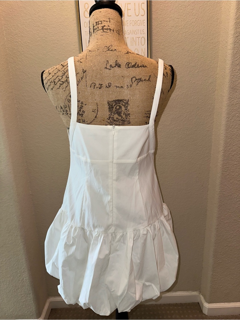 Zara White Cutout Babydoll Slip Dress - Picture 3 of 4